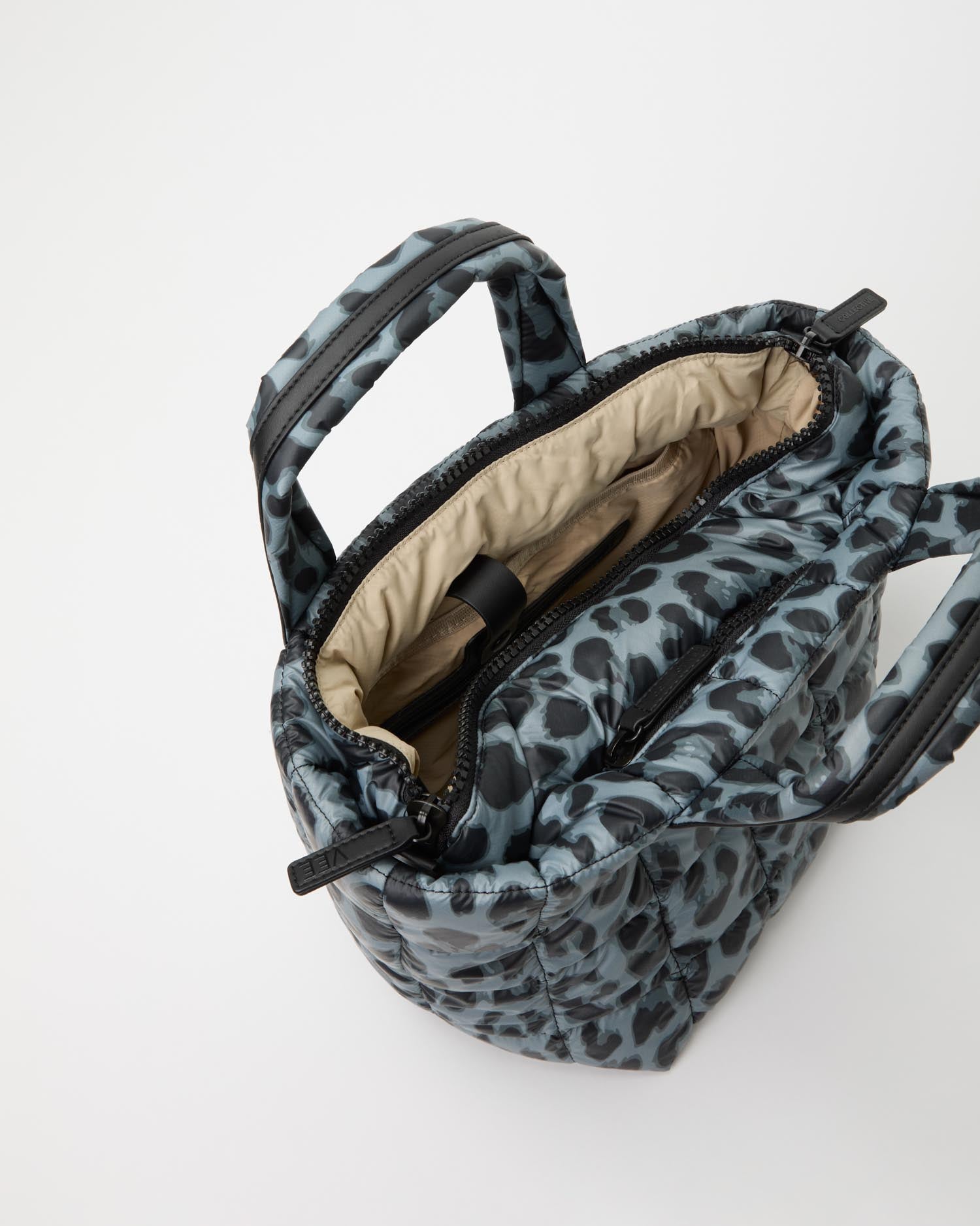 Porter Tote Small Grey Leopard Small Tote Bags VEE COLLECTIVE