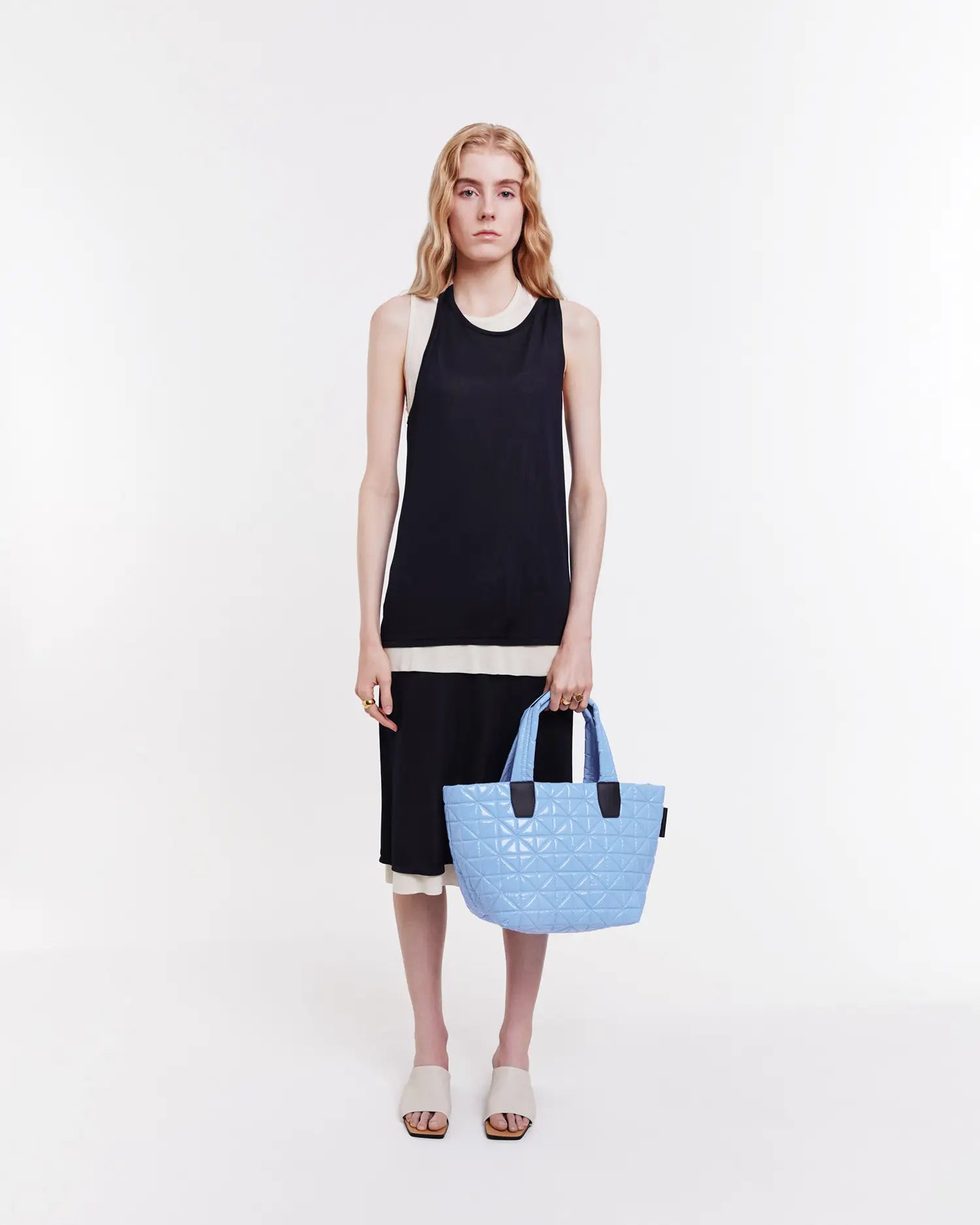 Vee Tote Small Cerulean Vinyl