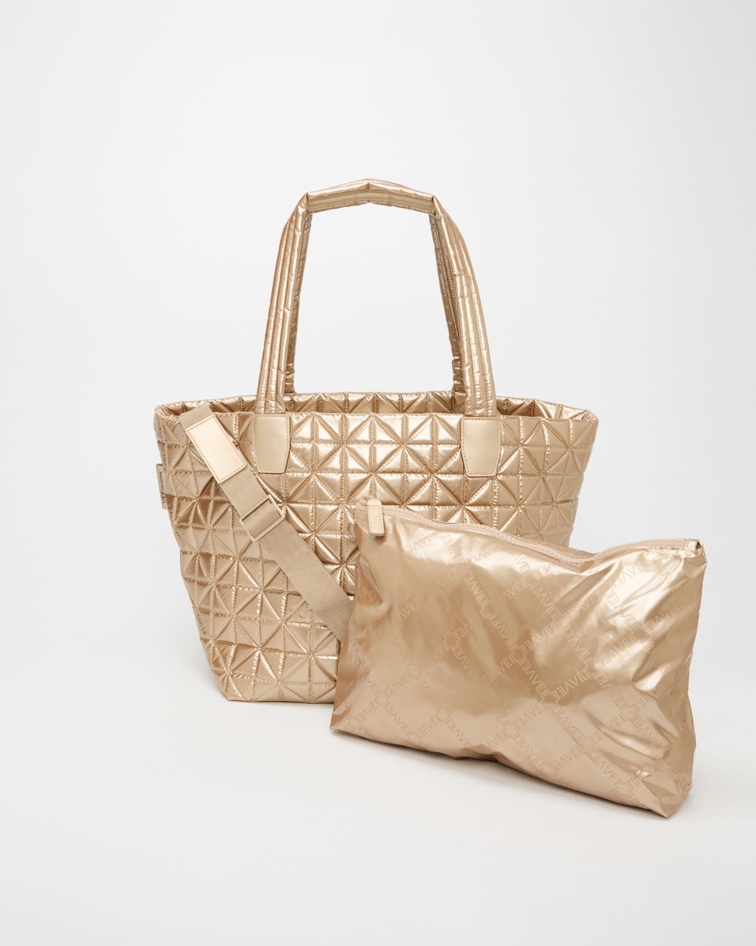 Vee Tote Medium Gold Metallic