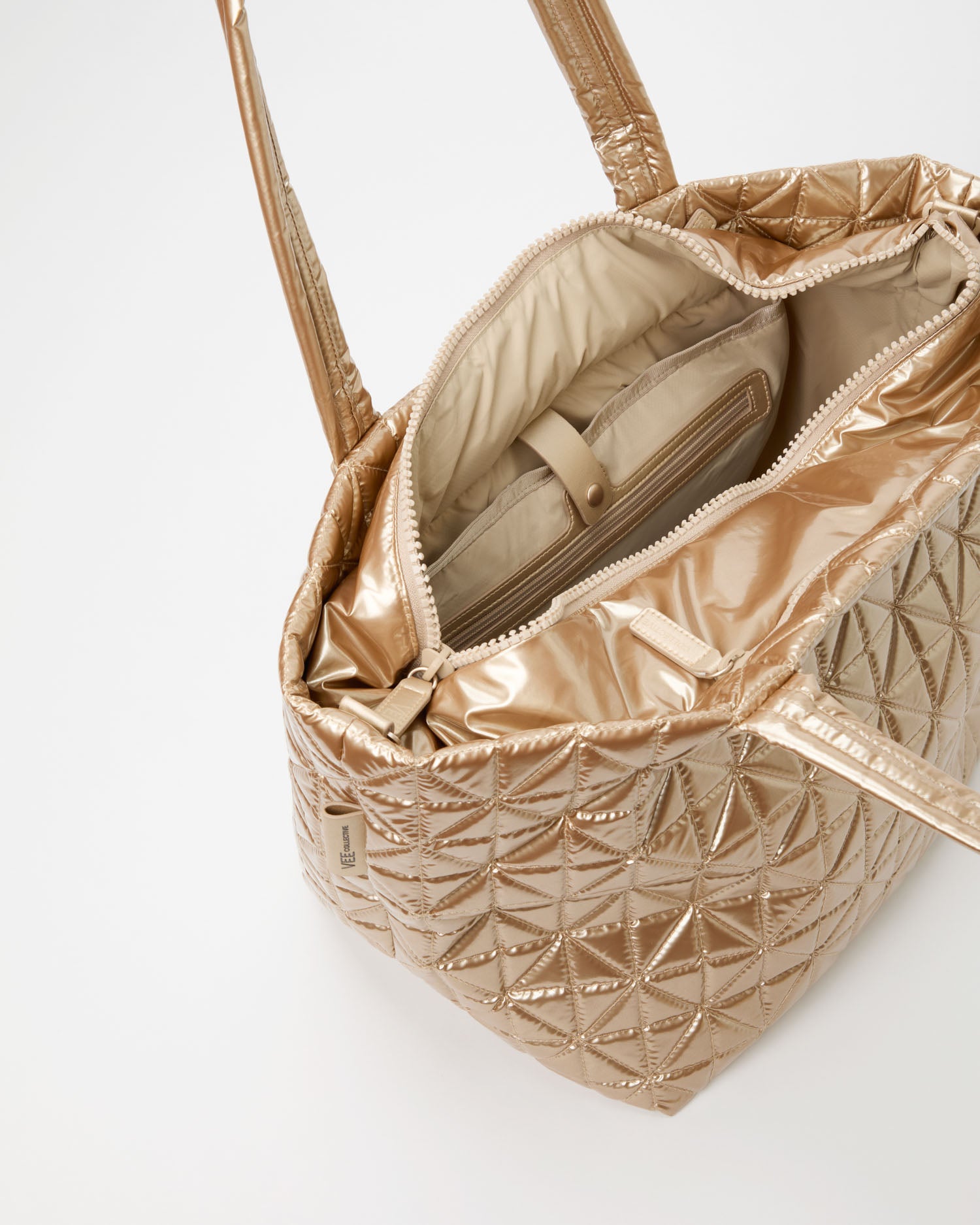 Vee Tote Medium Gold Metallic